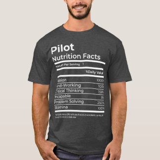 T-shirt Pilote de la valeur nutritive Drôle cadeau