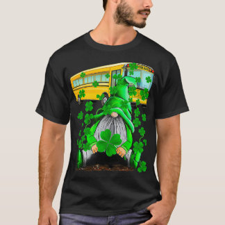 T-shirt Pilote de l'école de bus Green Gnomes