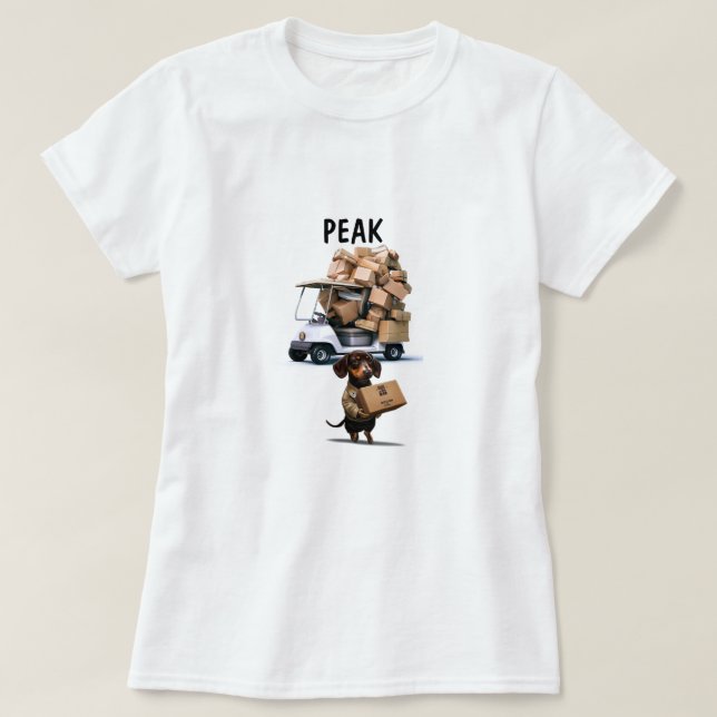 T-shirt Pilote de livraison Dachshund (Design devant)