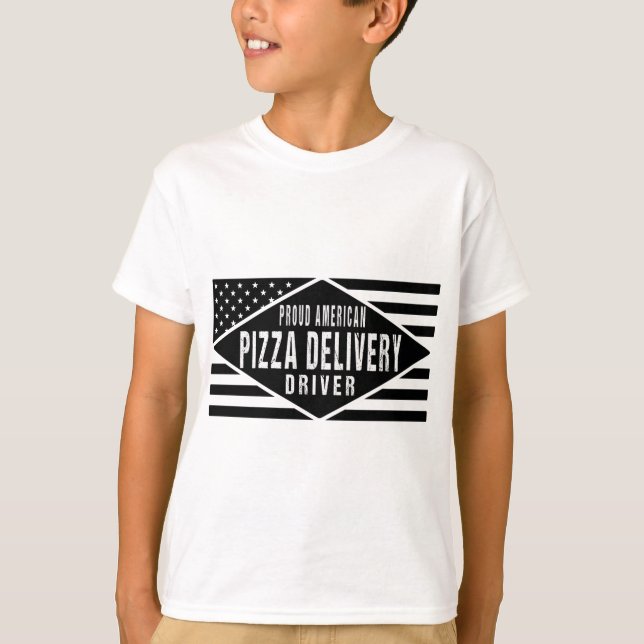 T-shirt Pilote de livraison de pizza américaine fière - Pa (Devant)