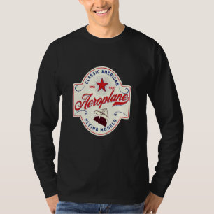 T-shirt Pilote de modèle de vol d'avion en papier classiqu