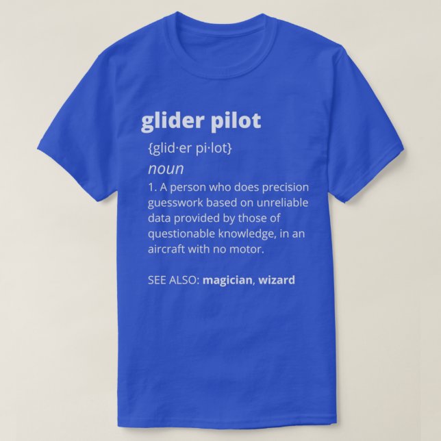T-shirt Pilote de planeur (Design devant)
