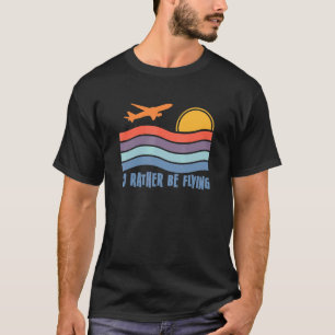 T-shirt Pilote de vol Je préfère piloter avion décor Pilo