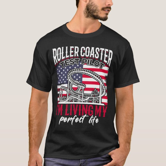 T-shirt Pilote d'essai de Dessous de verre à rouleaux Vint (Devant)