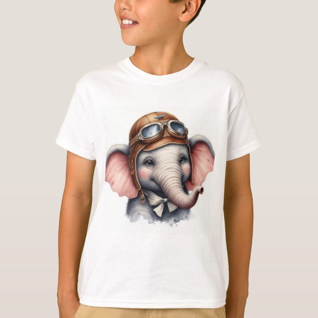 T-shirt Pilote éléphant (Devant)