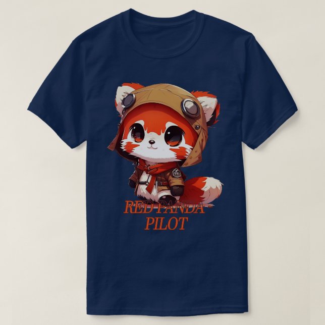 T-shirt Pilote Panda Rouge 2 (Design devant)