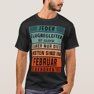 T-shirt Pilotes anniversaire Février né agents de bord