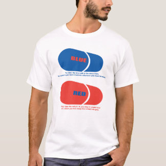 T-SHIRT PILULE ROUGE ET BLEUE