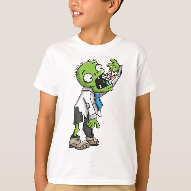 T-shirt Pilules contre zombies (Devant)
