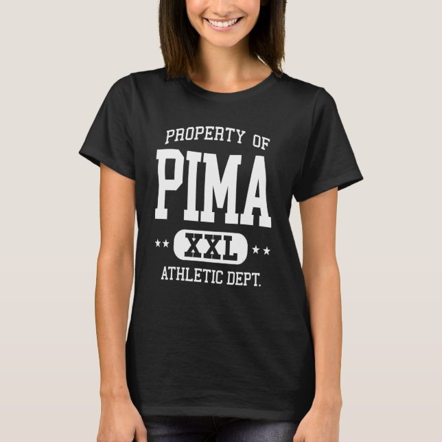 T-shirt Pima Retro Athletic Property Dept (Devant)