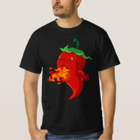 piment chaud rouge avec flamme