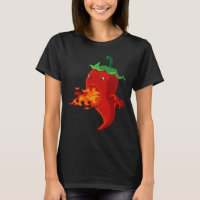 piment chaud rouge avec flamme