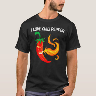 T-shirt Piment Pour Homme Femme Rouge Épicé Flamme Jalap
