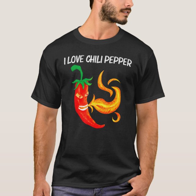 T-shirt Piment Pour Homme Femme Rouge Épicé Flamme Jalap (Devant)