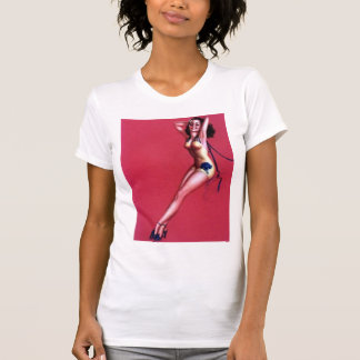 T-shirt Pin-up de brune