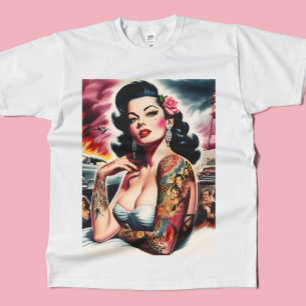 T-shirt Pin-up Vintage Tatoué