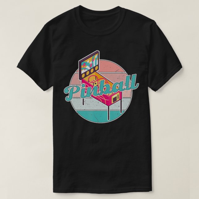 T-shirt Pinball Ball Insertion Pièces Jeu Sur La Lecture A (Design devant)