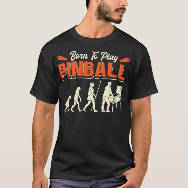T-shirt Pinball Jeu Pinball Joueur Conception  (Devant)