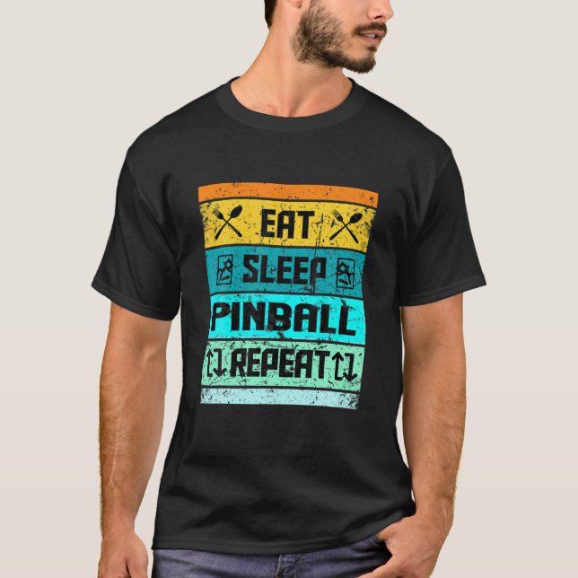 T-shirt Pinball S Wizard Pinball Machine Costume Flipper (Devant)
