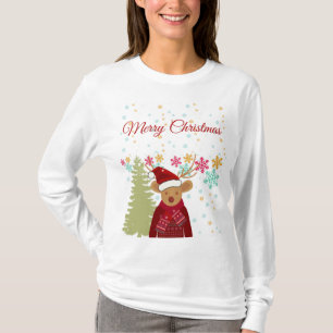 T-shirt Pine Vintage de Noël Reindeuse