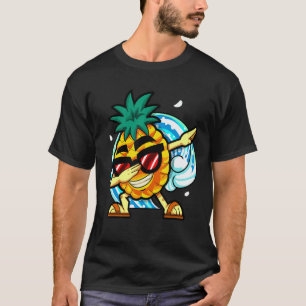 T-shirt Pineapple Été Fruit Dansant Vegan Tropi Dabbing