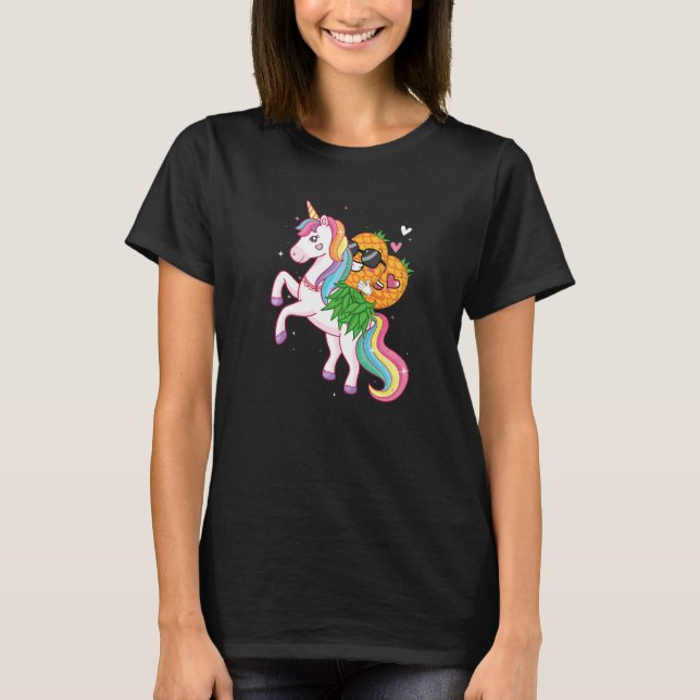 T-shirt Pineapple Swinger Unicorn Swwing Lifestyle Poly (Devant)
