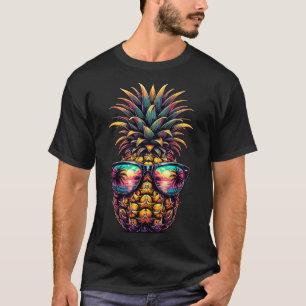 T-shirt Pineapples Sungles Aloha Plages Hawaii