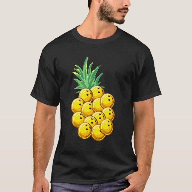 T-shirt Pineappy Bowling Hawaiian Aloha Beach Hawaii (Devant)