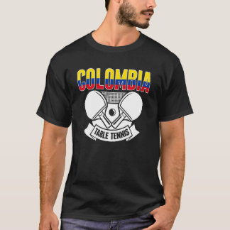 T-shirt Ping Pong Colombie Support de Tennis de Table Col