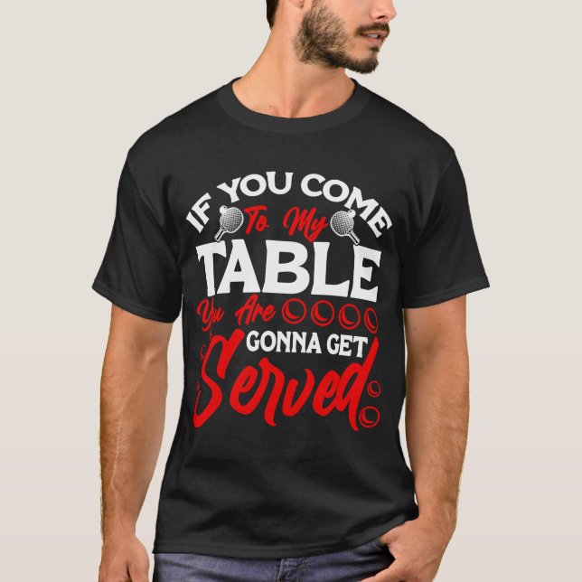 T-shirt Ping Pong Lecteur Table Tennis Paddle Ping Ping Po (Devant)