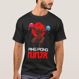 T-shirt Ping Pong Ninja Jouer Sport Ping Pong