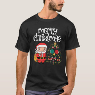 T-shirt Ping Pong tennis de table Noël avec le Père Noël