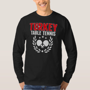 T-shirt Ping Pong Turquie Supporters de Tennis de Table