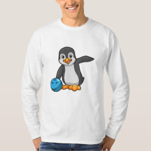 T-shirt Pingouin à Bowling avec Bowling