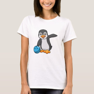 T-shirt Pingouin à Bowling avec Bowling
