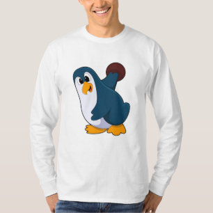 T-shirt Pingouin à Bowling avec Bowling