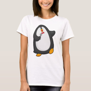 T-shirt Pingouin à chanter avec microphone et Cravate