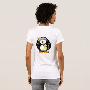 T-shirt Pingouin à ruban de sensibilisation jaune