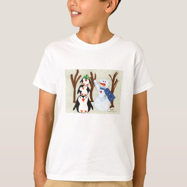T-shirt Pingouin - Art pour enfants pour CHOC (Devant)