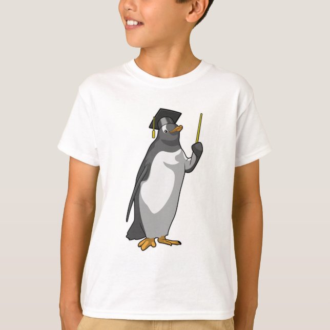 T-shirt Pingouin as Teacher with Pointer (Devant)