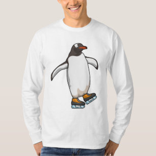 T-shirt Pingouin at Ice skating with Ice skates