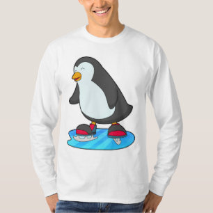 T-shirt Pingouin at Ice skating with Ice skates