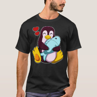 T-shirt Pingouin aux coeurs de poisson