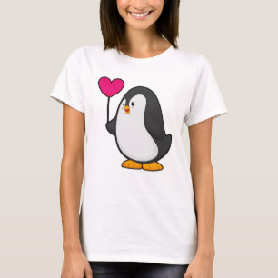 T-shirt Pingouin avec ballon cardiaque