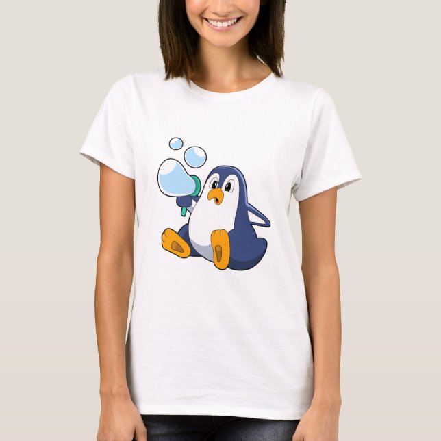 T-shirt Pingouin avec bulles de savon.PNG (Devant)