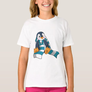 T-shirt Pingouin avec Écharpe
