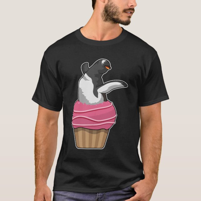 T-shirt Pingouin avec muffin (Devant)