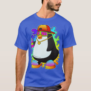 T-shirt Pingouin comme peintre avec Spray
