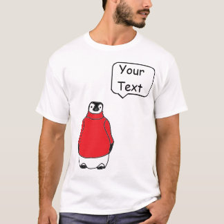 T-shirt Pingouin dans le chandail avec la bulle