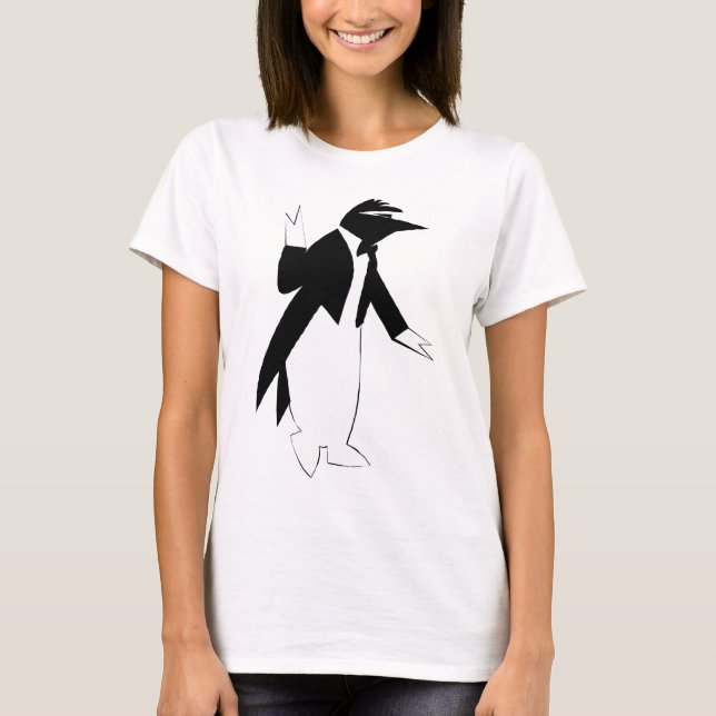 T-shirt Pingouin dans un smoking - cool comme hippie de (Devant)